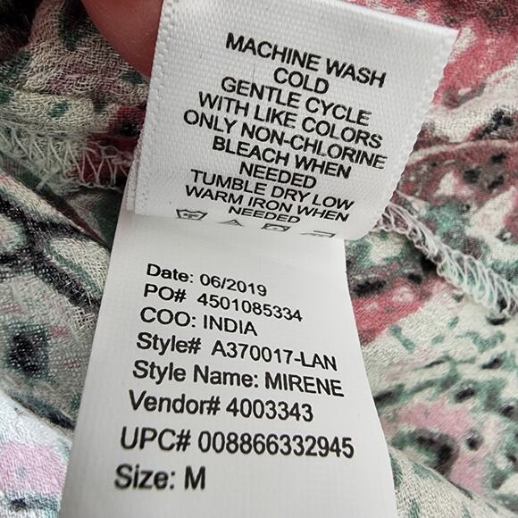 Haute Hippie Tribe Womens Top Medium Asymmetrical Bohemian Patchwork Bell Sleeve - Picture 10 of 11